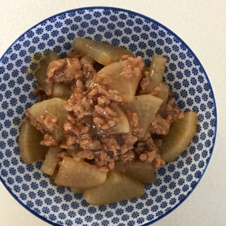 大根とひき肉のとろとろ炒め